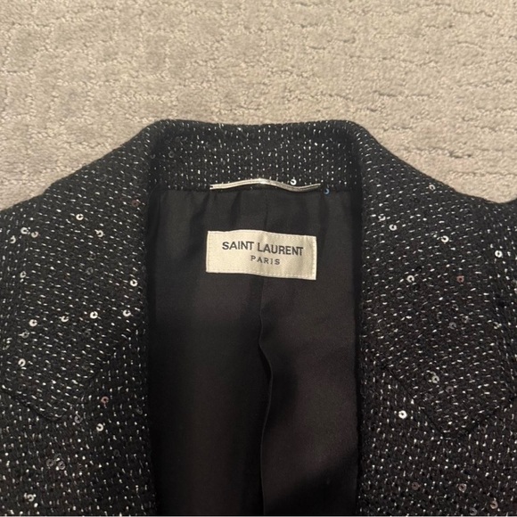 Saint Laurent Sequin Blazer Jacket Size 44 US 34 RARE - Picture 4 of 6